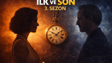 i̇lk ve son 3. sezonu temsil eden, zaman ve ilişki temasını anlatan karartılı çift silüeti görseli